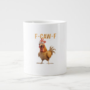 Funny Screaming Chicken F-Caw-F Joke Essential Large Coffee Mug