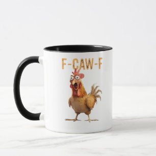 Funny Screaming Chicken F-Caw-F Joke Essential Mug