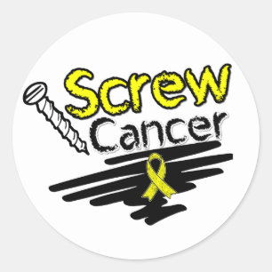 Funny Screw Ewing Sarcoma Cancer Classic Round Sticker