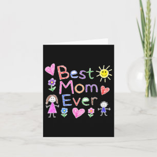 Funny Scribble Best Mum Ever Mothers Day Design Card