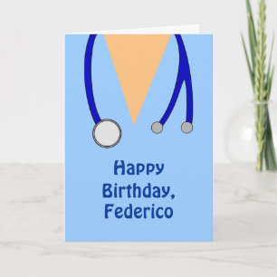 Funny Scrubs Nurses Whimsical Happy Birthday Card