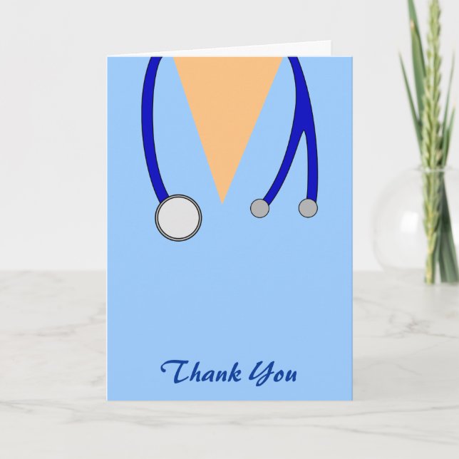 Funny Scrubs Nurses Whimsical Thank You (Front)