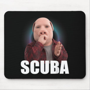 Funny Scuba Dance Meme Pig Man Meme Brainrot Mouse Pad