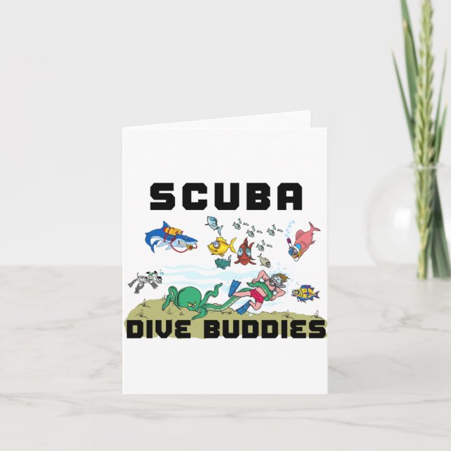 Funny Scuba Dive Buddy  Card (Front)