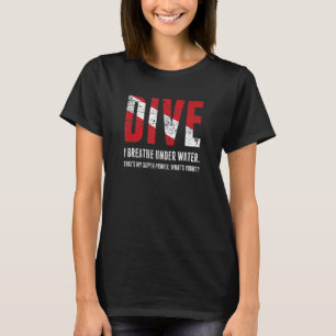 Funny Scuba Diver Gear Super Power Flag Vintage St T-Shirt