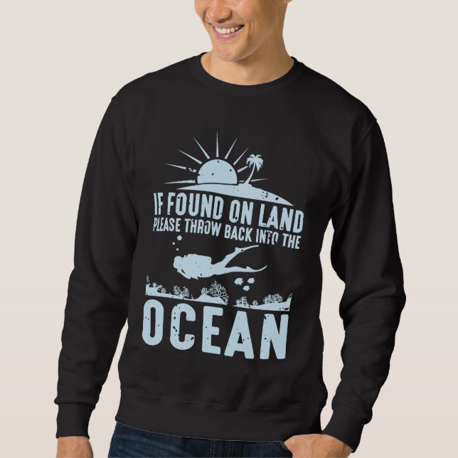Funny Scuba Diver Gift Swimming Passion Sweatshirt (Front)