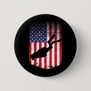 Funny Scuba Diving Art For Men Women Scuba Diver 6 Cm Round Badge