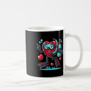 Funny Scuba Diving Heart Valentine Scuba Diving Wo Coffee Mug