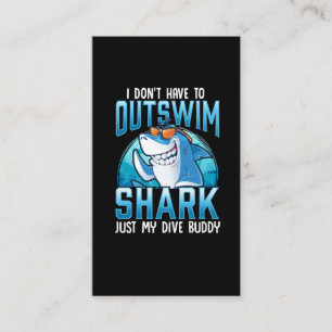 Funny Scuba Diving Shark Dive Buddy Business Card