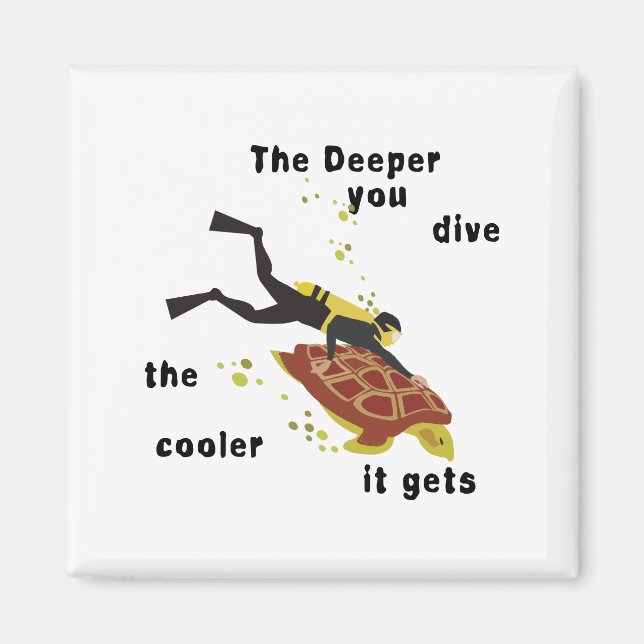 Funny SCUBA Magnet (Front)