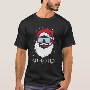 Funny Scuba Santa Claus Diving H2O H2O H2O Pun Men T-Shirt