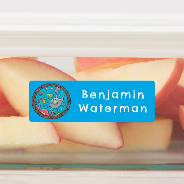 Funny sea creatures cartoon personalised (Affixed)