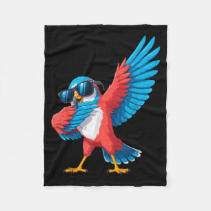 Funny sea hawk dabbing dab bird men women kids fleece blanket