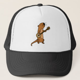 Funny Sea Otter Playing Banjo Trucker Hat