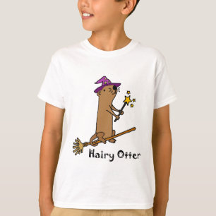 Funny Sea Otter Wizard Cartoon T-Shirt
