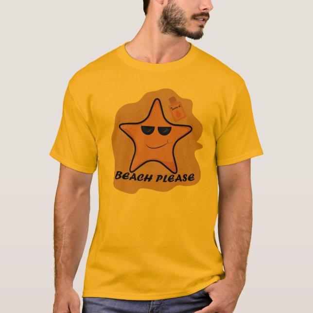 funny sea star tee shirt (Front)