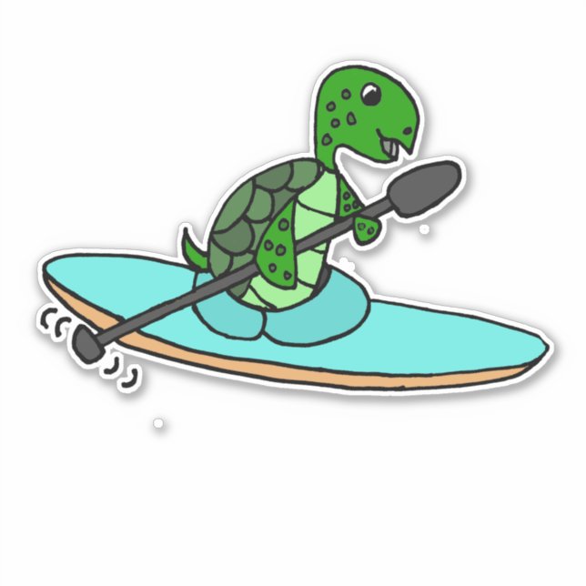 Funny Sea Turtle Kayaking (Front)