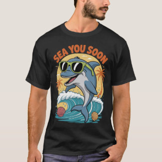 Funny Sea You Soon Retro  Summer Vacation T-Shirt