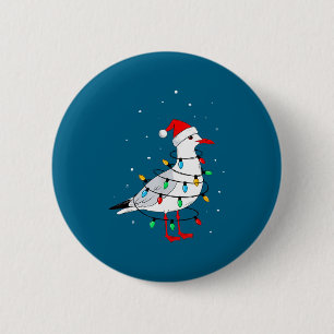 Funny Seagull Bird Christmas Animal Lover  6 Cm Round Badge