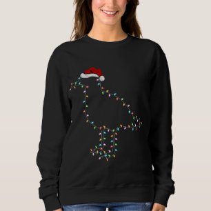 Funny Seagull Bird Xmas Lighting Santa Hat Seagull Sweatshirt