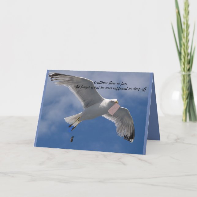 Funny Seagull Birthday card (Front)