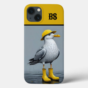 Funny Seagull in Rain Boots – Beach Humour iPhone 13 Case