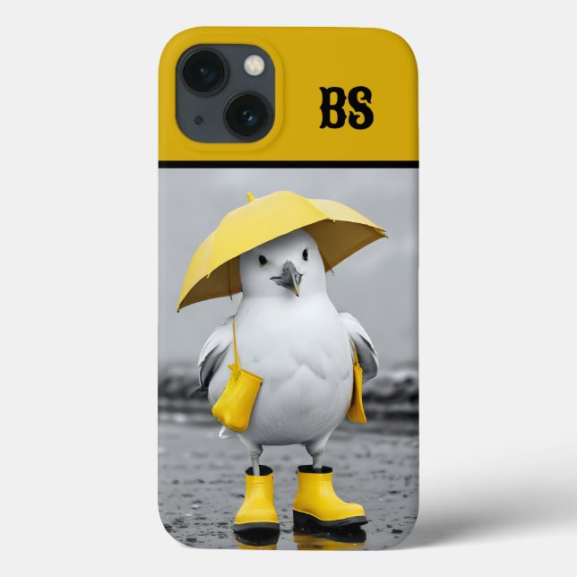 Funny Seagull in Rain Boots – Beach Humour Case-Mate iPhone Case (Back)