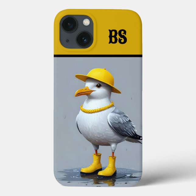 Funny Seagull in Rain Boots – Beach Humour Case-Mate iPhone Case (Back)