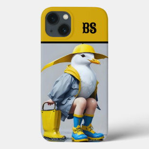 Funny Seagull in Rain Boots – Beach Humour iPhone 13 Case