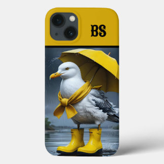 Funny Seagull in Rain Boots – Beach Humour iPhone 13 Case