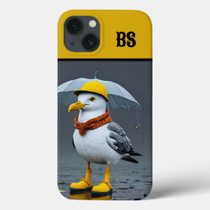 Funny Seagull in Rain Boots – Beach Humour iPhone 13 Case