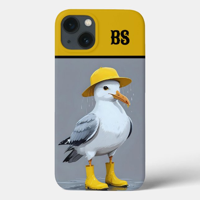 Funny Seagull in Rain Boots – Beach Humour Case-Mate iPhone Case (Back)