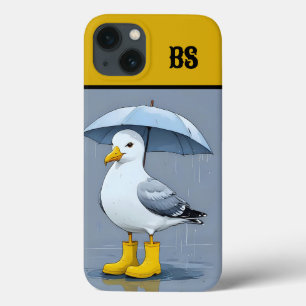 Funny Seagull in Rain Boots – Beach Humour iPhone 13 Case