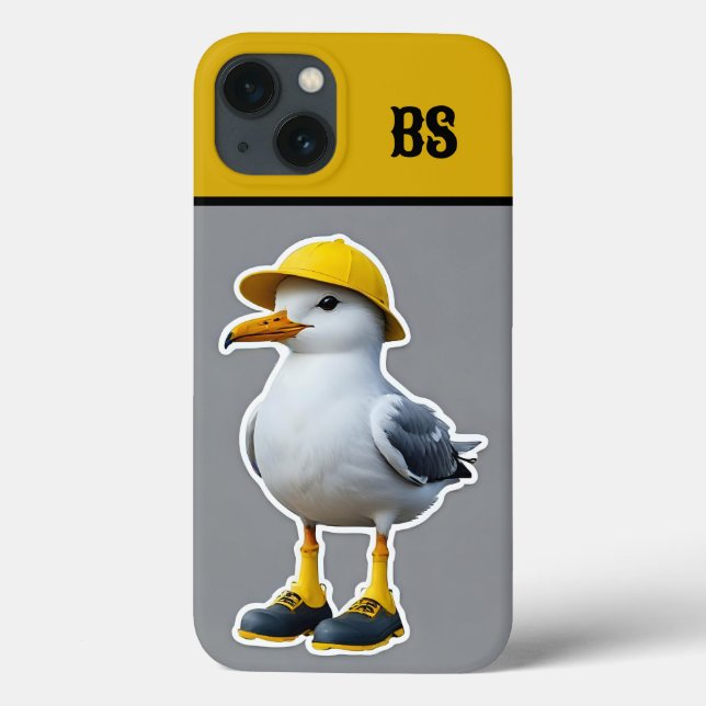Funny Seagull in Rain Boots – Beach Humour Case-Mate iPhone Case (Back)