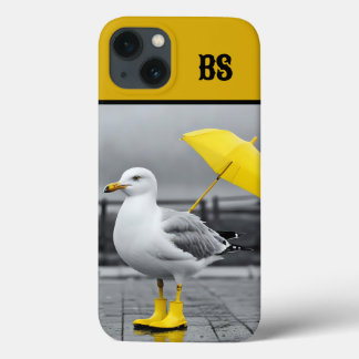 Funny Seagull in Rain Boots – Beach Humour iPhone 13 Case