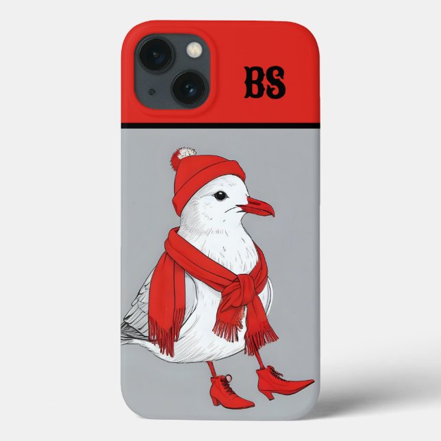 Funny Seagull in shoes – Beach Humour Case-Mate iPhone Case (Back)