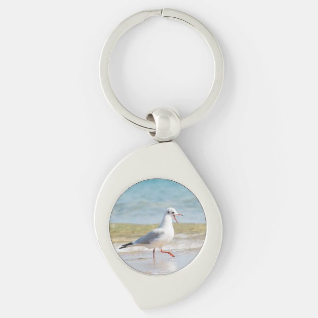 Funny seagull key ring (Front)