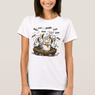 Funny Seagull Mum Mother's Day Gift Cartoon T-Shirt
