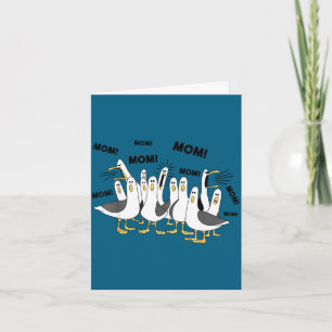 Funny seagull mum mum ocean life mother's day bird card