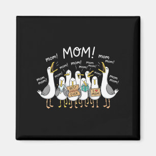 Funny Seagull Mum Mum Ocean Life Mothers Day Bird Magnet