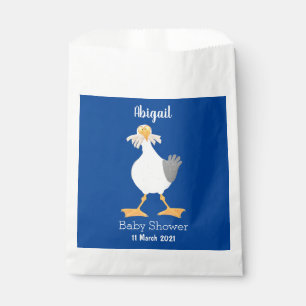 Funny seagull with French fries cartoon Favour Bag