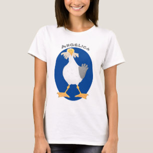 Funny seagull with French fries cartoon T-Shirt