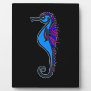 Funny seahorse plaque