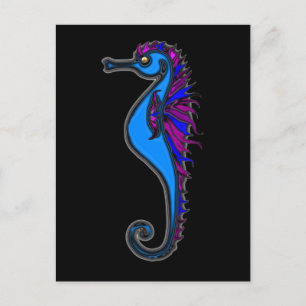 Funny seahorse postcard