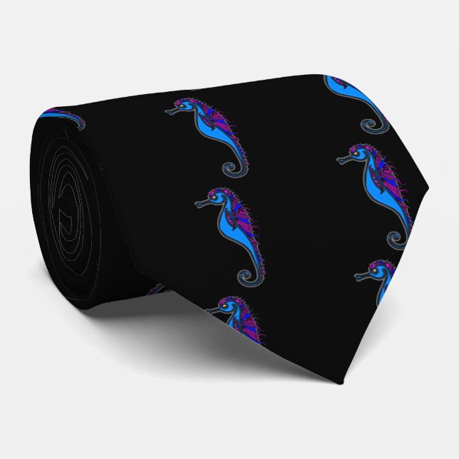 Funny seahorse tie (Rolled)