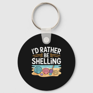Funny Seashell Design For Men Women Sea Shell Seas Key Ring
