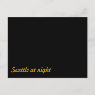 Funny: Seattle at Night Postcard