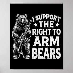 Funny Second Amendment I Suprt The Right To Arm Be Poster