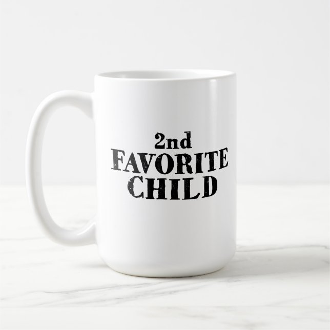 Funny second favorite child sibling son daughter  coffee mug (Left)