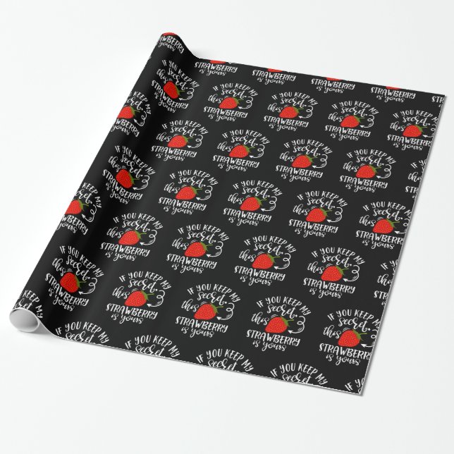 Funny Secret Santa Design Idea Wrapping Paper (Unrolled)